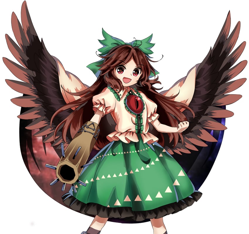 reiuji utsuho (touhou and 2 more) drawn by flimsy_market1893