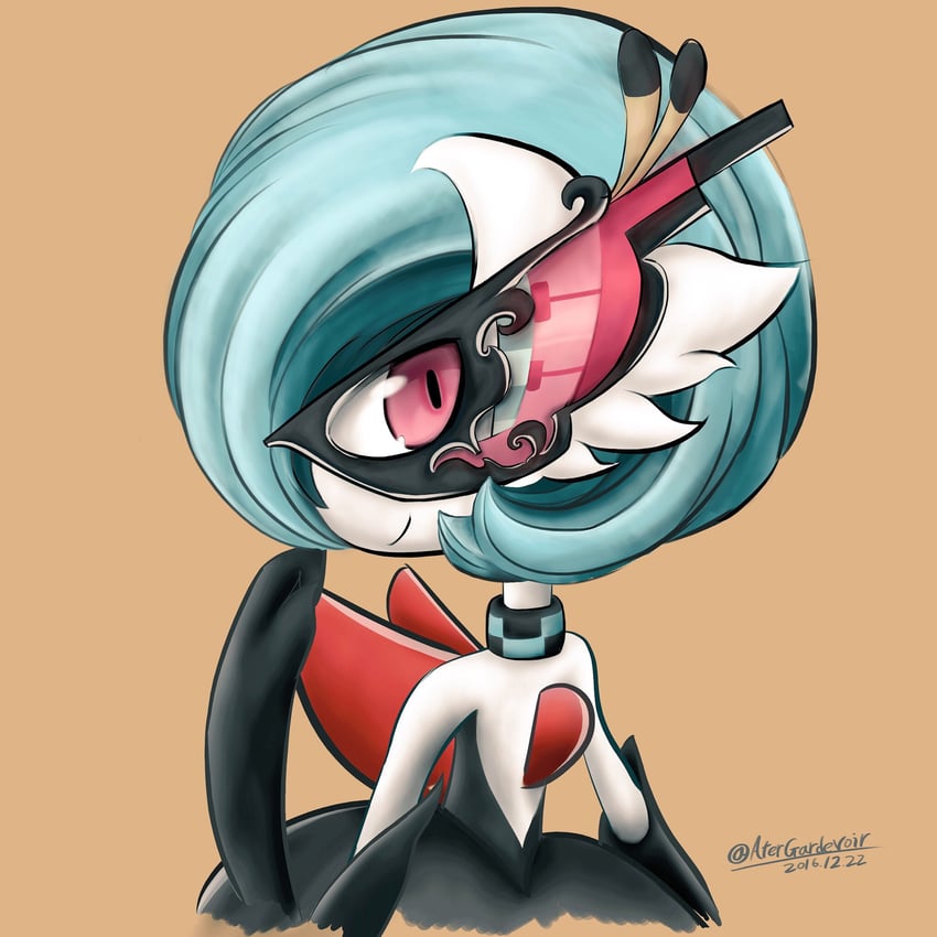 gardevoir and mega gardevoir (pokemon) drawn by oga_(ater_gardevoir)