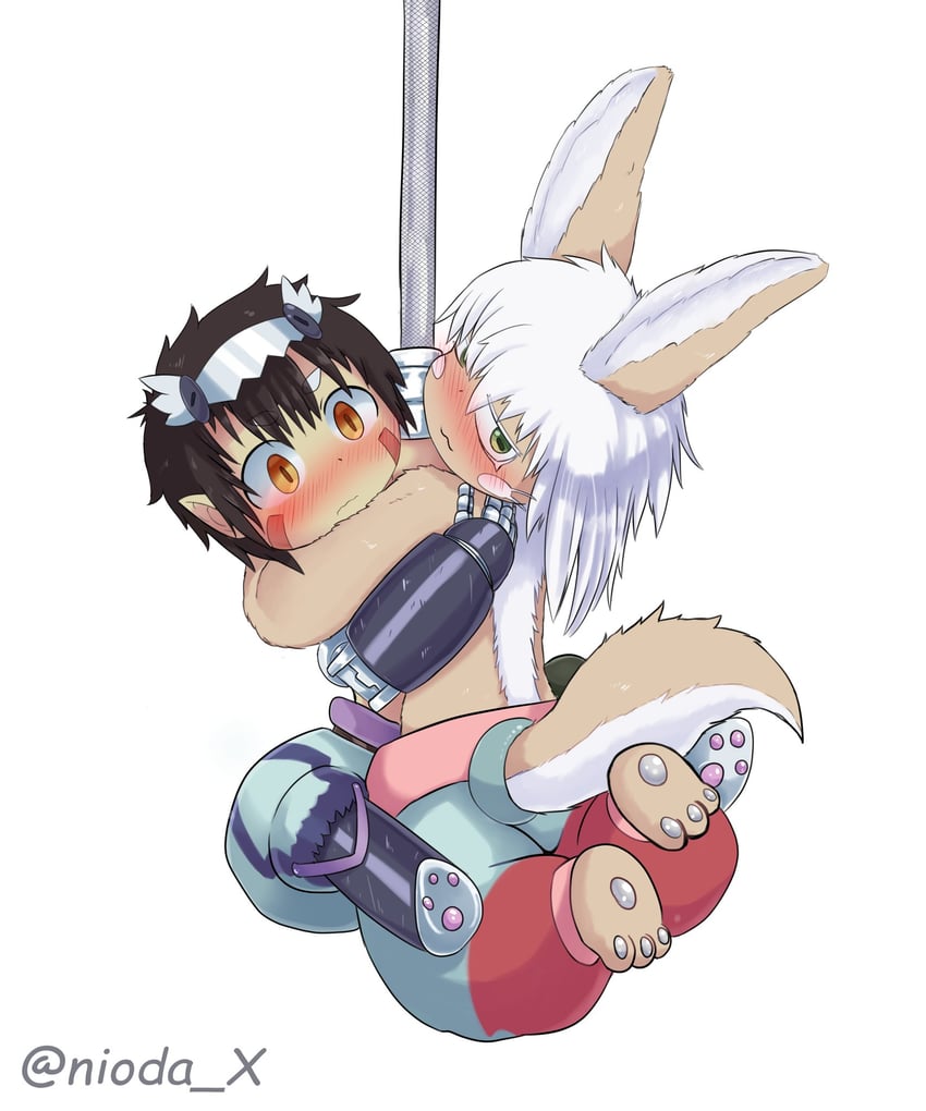 nanachi and reg (made in abyss) drawn by nioda_x