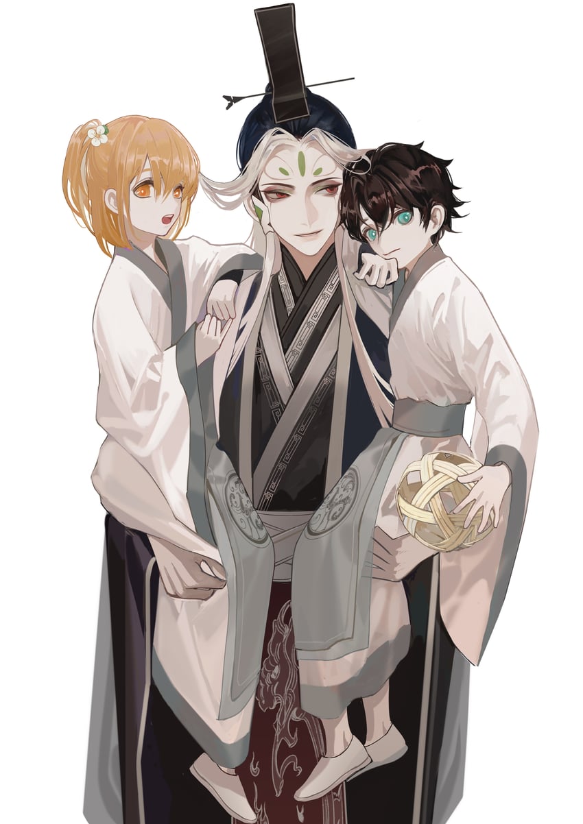 fujimaru ritsuka and shi huang di (fate and 1 more) drawn by burusiji