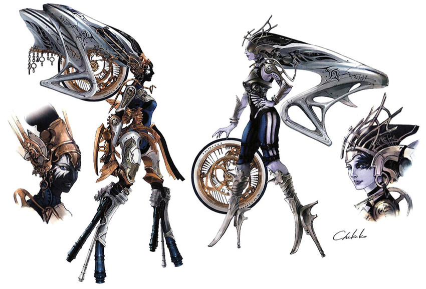 shiva, nix, and stiria (final fantasy and 1 more) drawn by chikako_(artist)