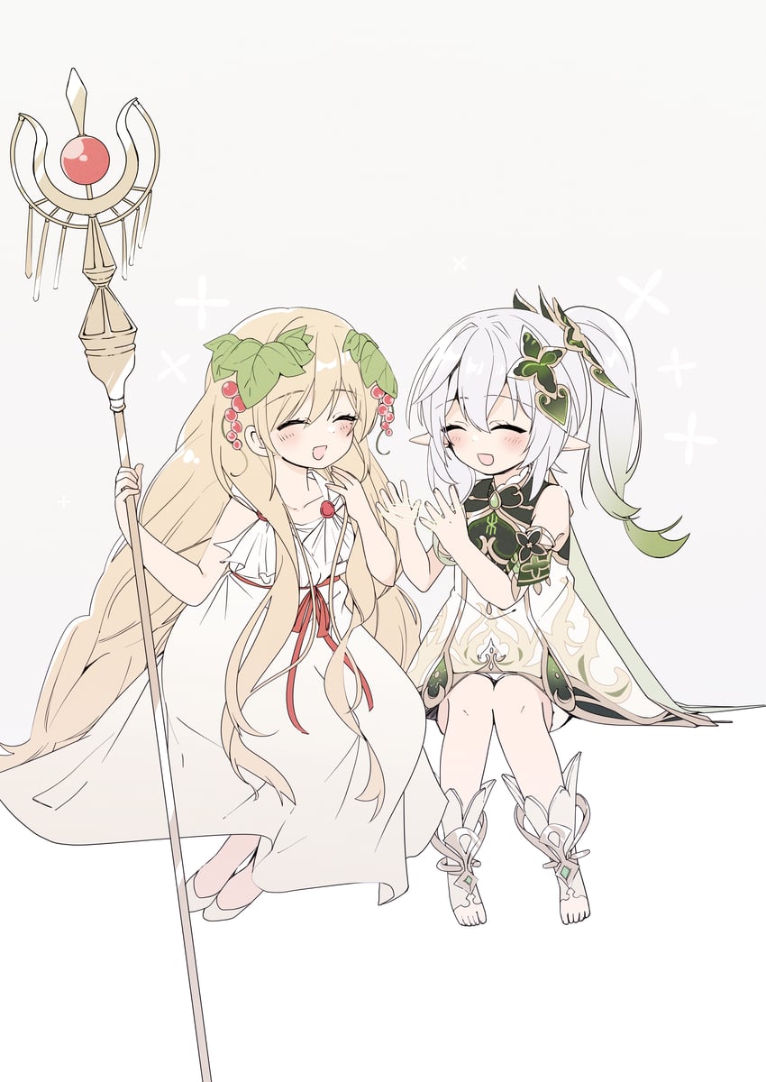 nahida and scheherazade (genshin impact and 1 more) drawn by usako_(usako1031)
