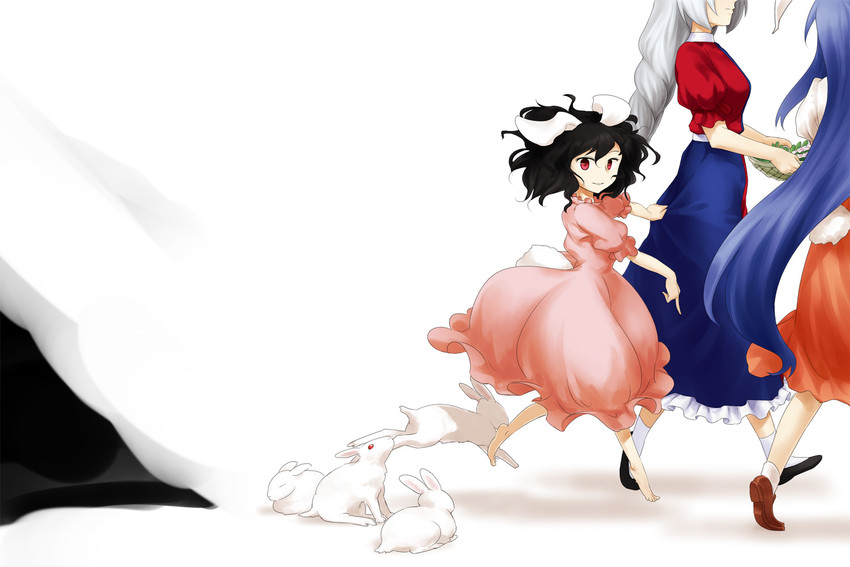reisen udongein inaba, inaba tewi, and yagokoro eirin (touhou) drawn by shinburu