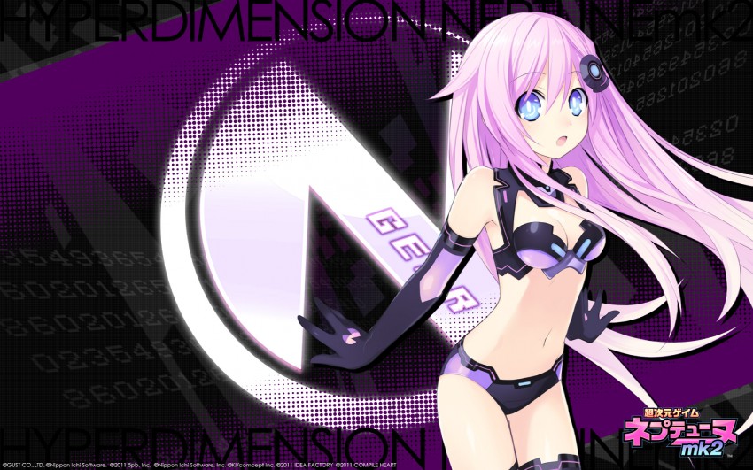 nepgear and purple sister (neptune and 1 more) drawn by tsunako