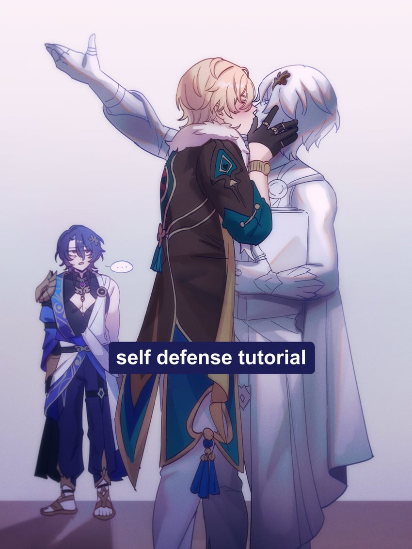 aventurine and dr. ratio (honkai and 1 more) drawn by yuuanai