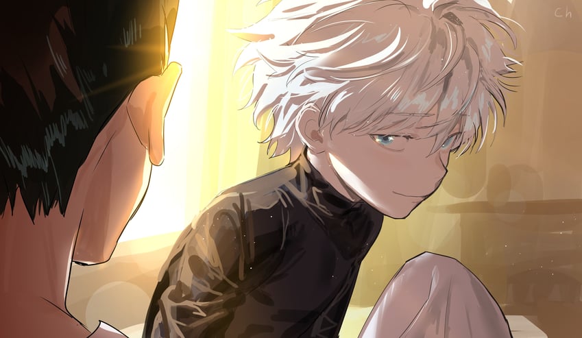 killua zoldyck and gon freecss (hunter x hunter) drawn by chamuring