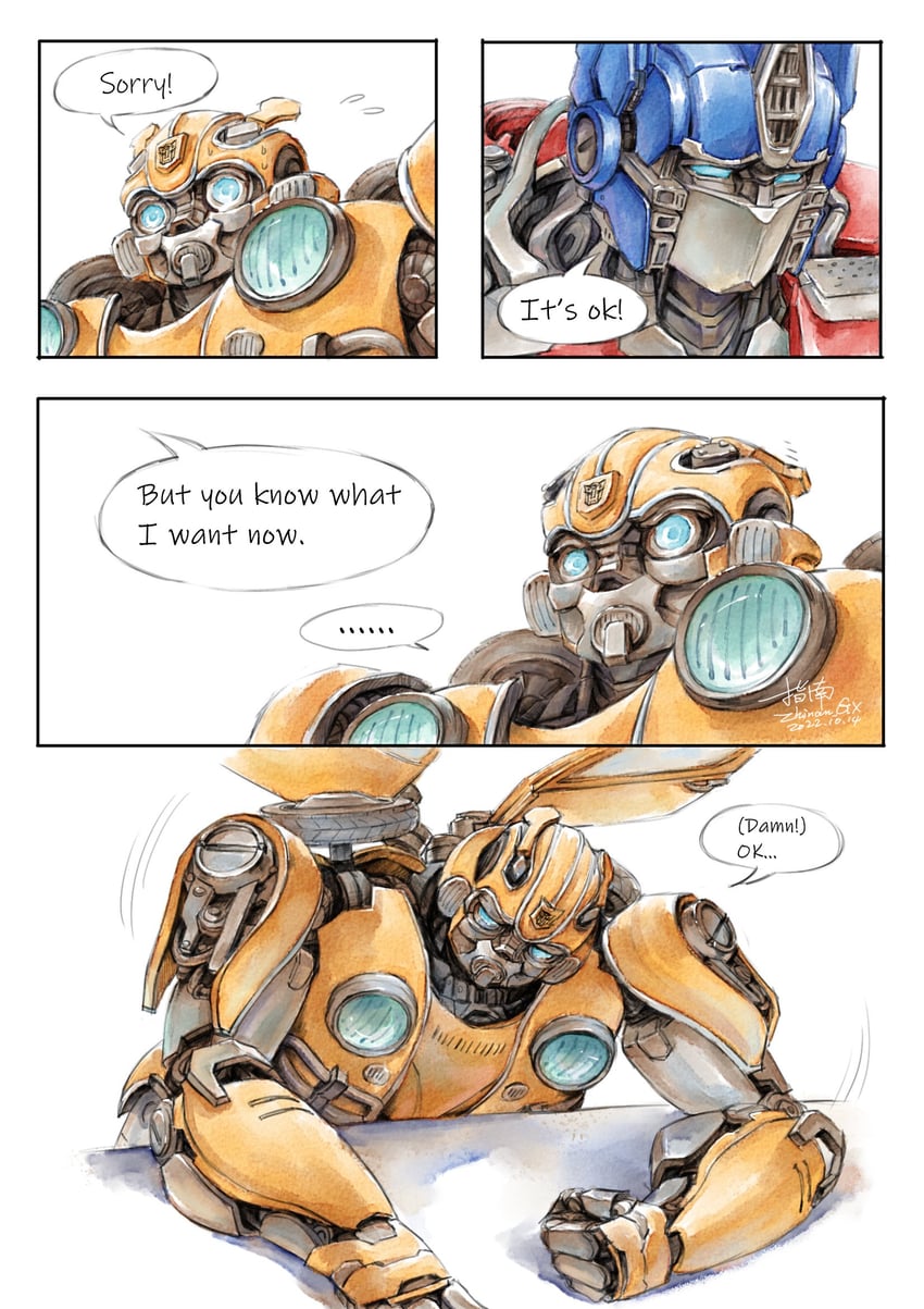 optimus prime and bumblebee (transformers and 1 more) drawn by xiangbei_zhinan