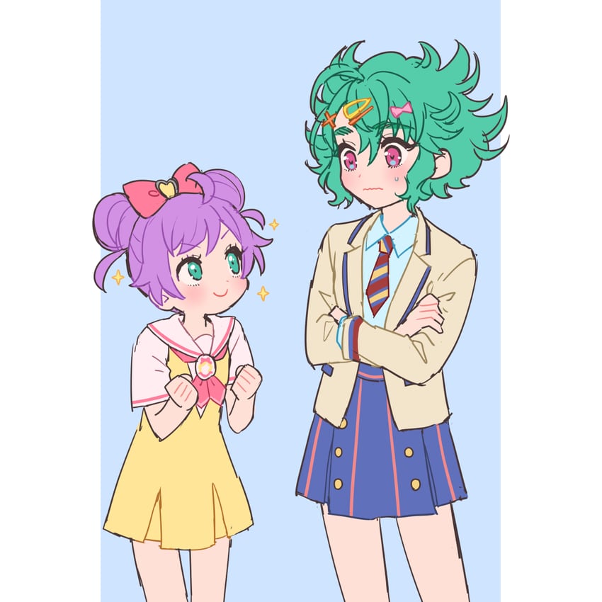 manaka laala and katasumi amari (pretty series and 2 more) drawn by oshiri_(o4ritarou)