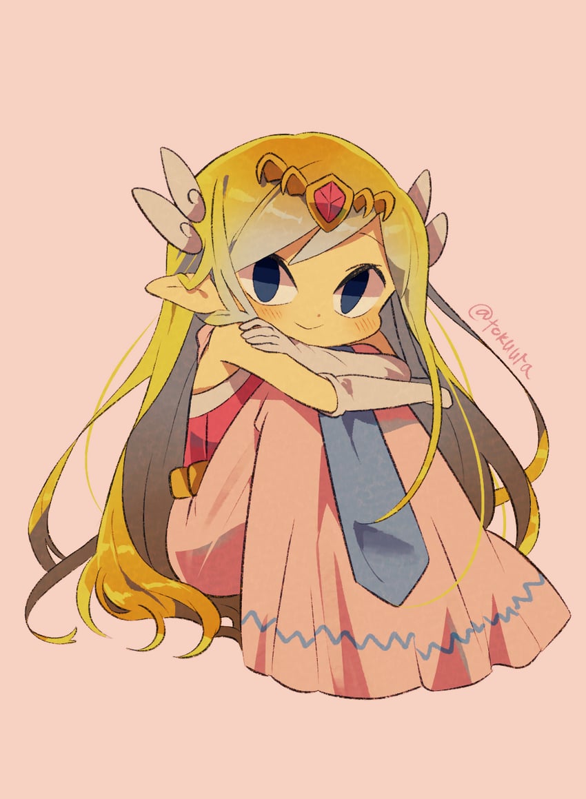 princess zelda and toon zelda (the legend of zelda and 2 more) drawn by tokuura