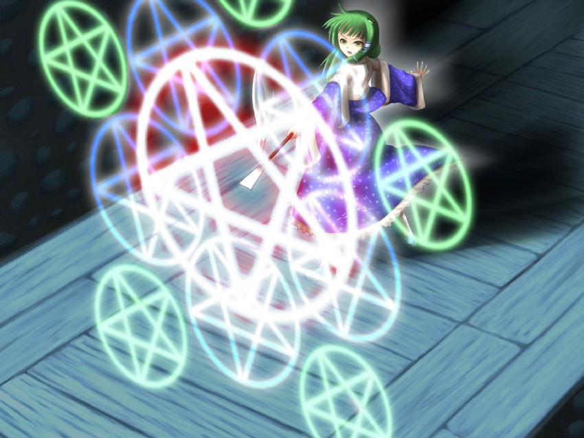 kochiya sanae (touhou) drawn by katagi_ren