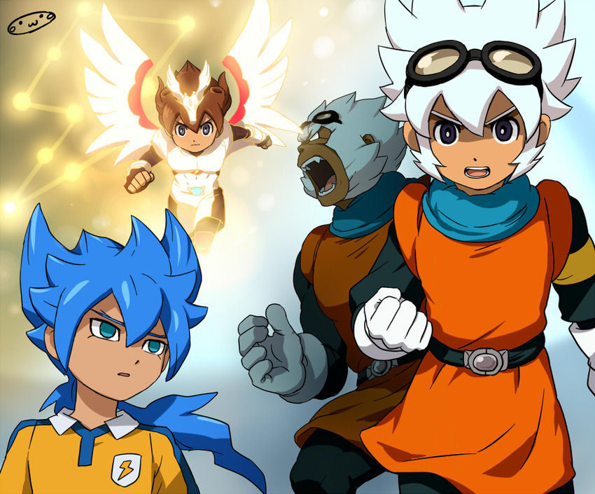 matsukaze tenma, fei rune, and saryuu evan (inazuma eleven and 2 more) drawn by mizuhara_aki