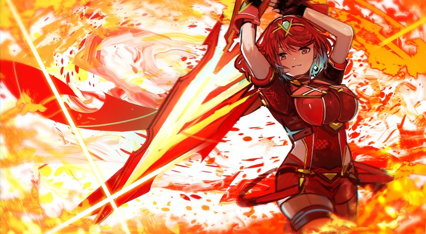 pyra (xenoblade chronicles and 2 more) drawn by tarbo_(exxxpiation)