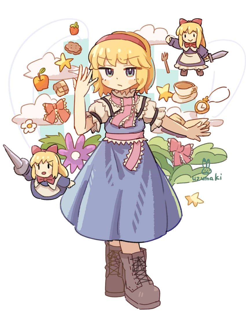 alice margatroid and shanghai doll (touhou) drawn by uzumaki_osushi
