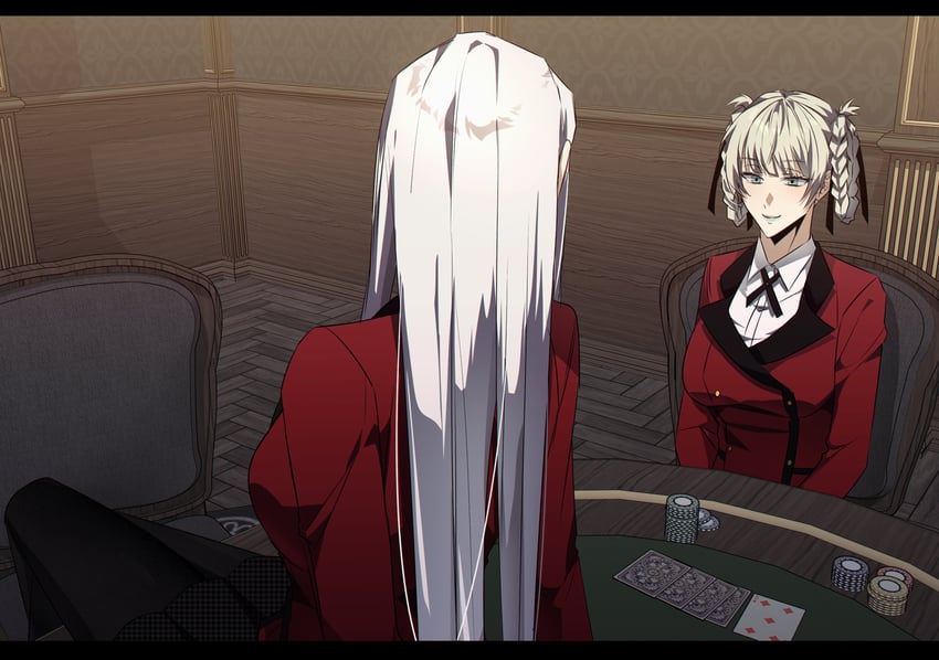 momobami kirari and juraku sachiko (kakegurui and 1 more) drawn by dansokang