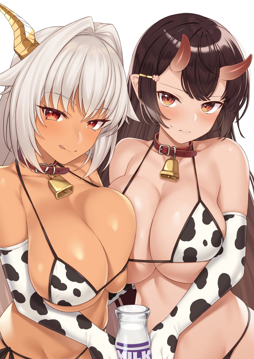 ursula and origamine ouka (enjo kouhai) drawn by takunomi