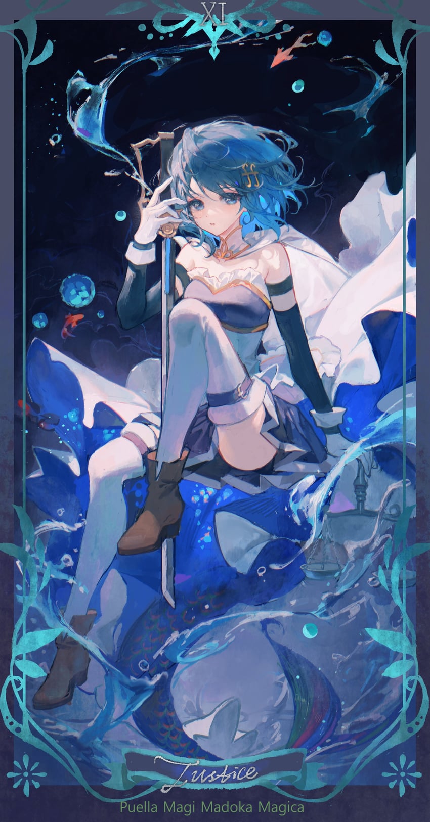 miki sayaka (mahou shoujo madoka magica) drawn by maccha_(mochancc)
