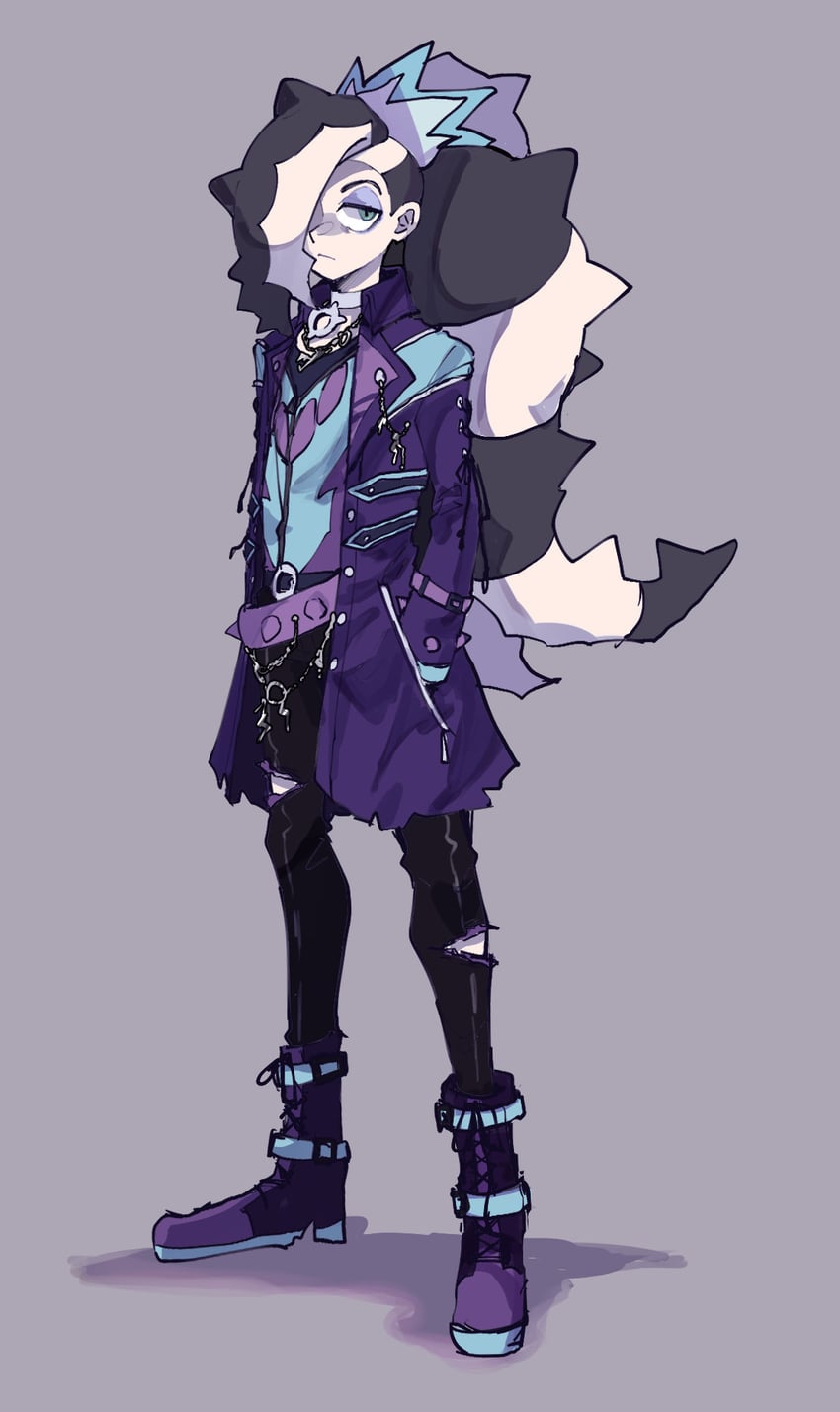 piers and toxtricity (pokemon and 1 more) drawn by shiba_dzuke