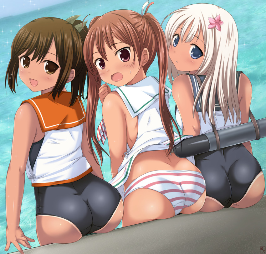 ro-500, i-401, and libeccio (kantai collection) drawn by nijimoto_hirok