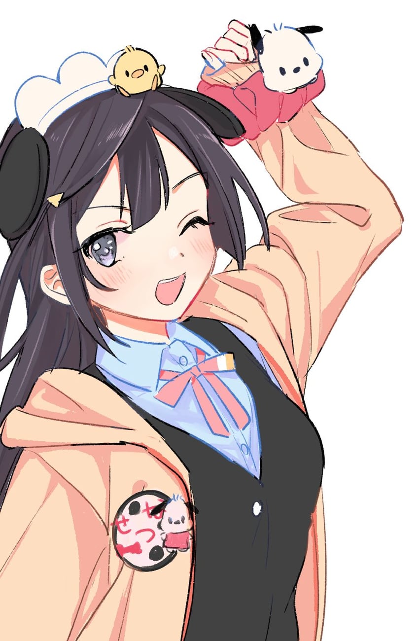 yuki setsuna and pochacco (love live! and 2 more) drawn by ogi_(sham00)
