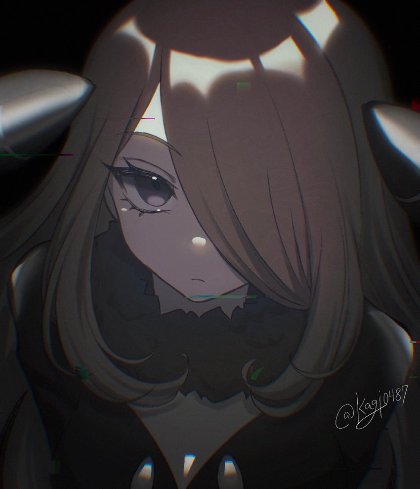 cynthia (pokemon and 1 more) drawn by kagi0487_(weiss_9610)