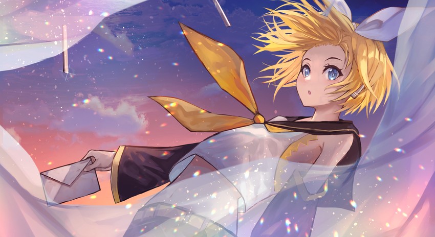 kagamine rin (vocaloid) drawn by xyunx