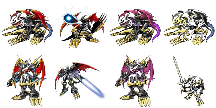 imperialdramon, imperialdramon fighter mode, imperialdramon dragon mode, and imperialdramon paladin mode (digimon and 4 more)