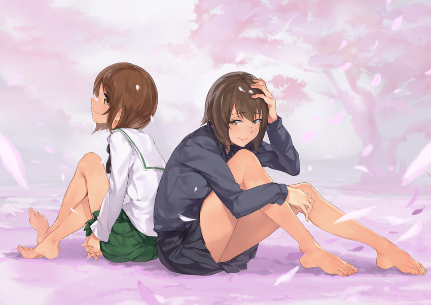 nishizumi miho and nishizumi maho (girls und panzer) drawn by geregere_(lantern)