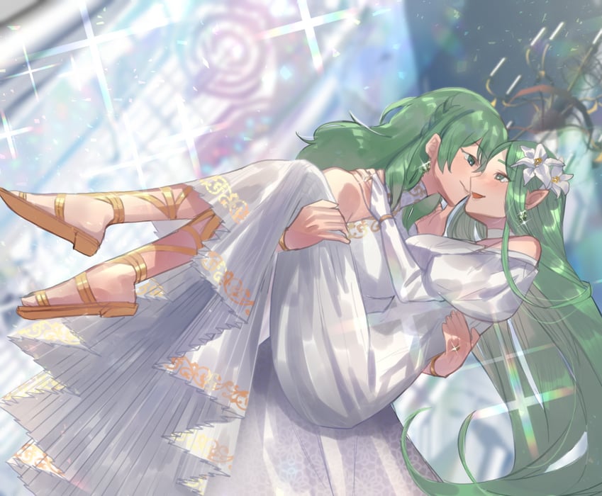 rhea and female byleth (fire emblem and 1 more) drawn by kojijima