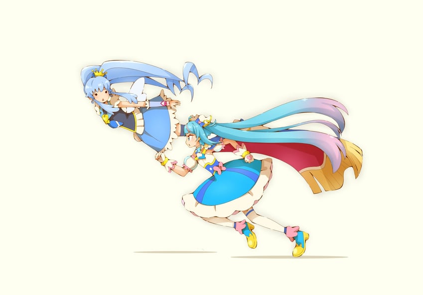 sora harewataru, cure sky, shirayuki hime, and cure princess (precure and 2 more) drawn by yuu13