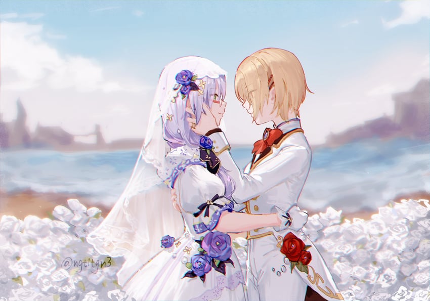 kayamori ruka and izumi yuki (heaven burns red) drawn by ngtitgn3