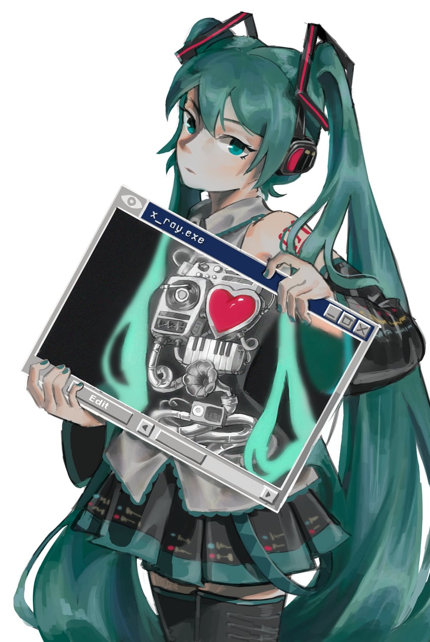 hatsune miku (vocaloid and 3 more) drawn by asly-y