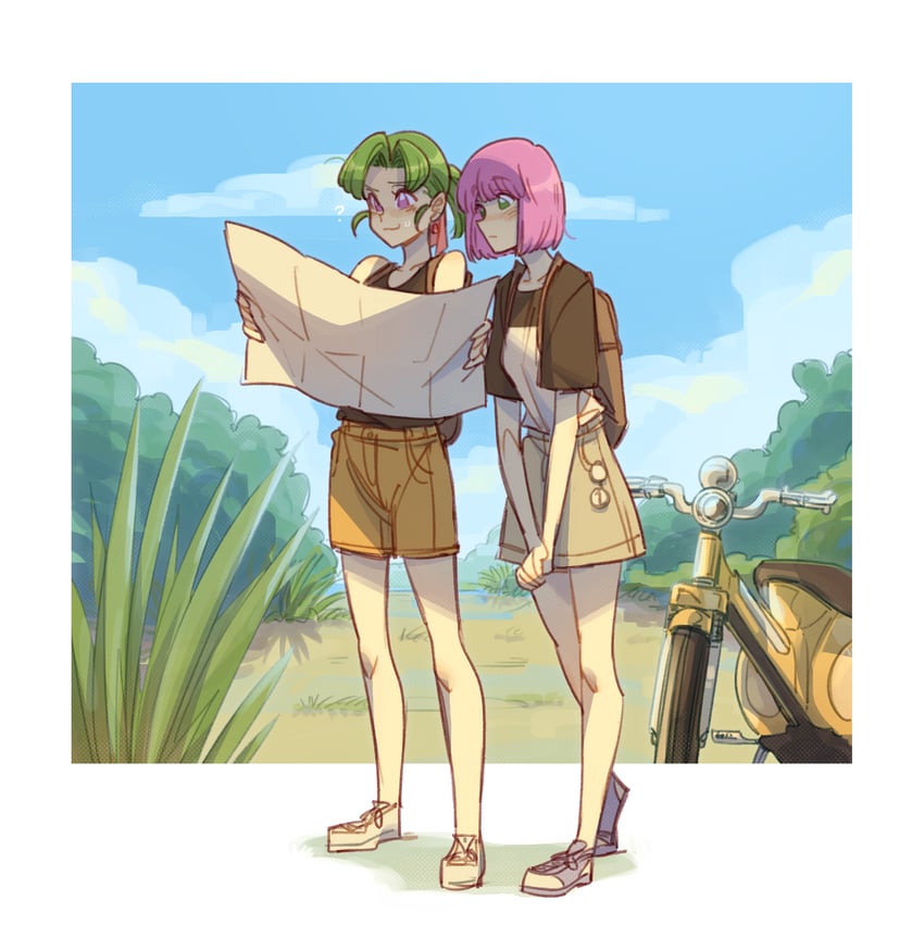hatsuseno alpha and takatsu kokone (yokohama kaidashi kikou) drawn by gutalalaman
