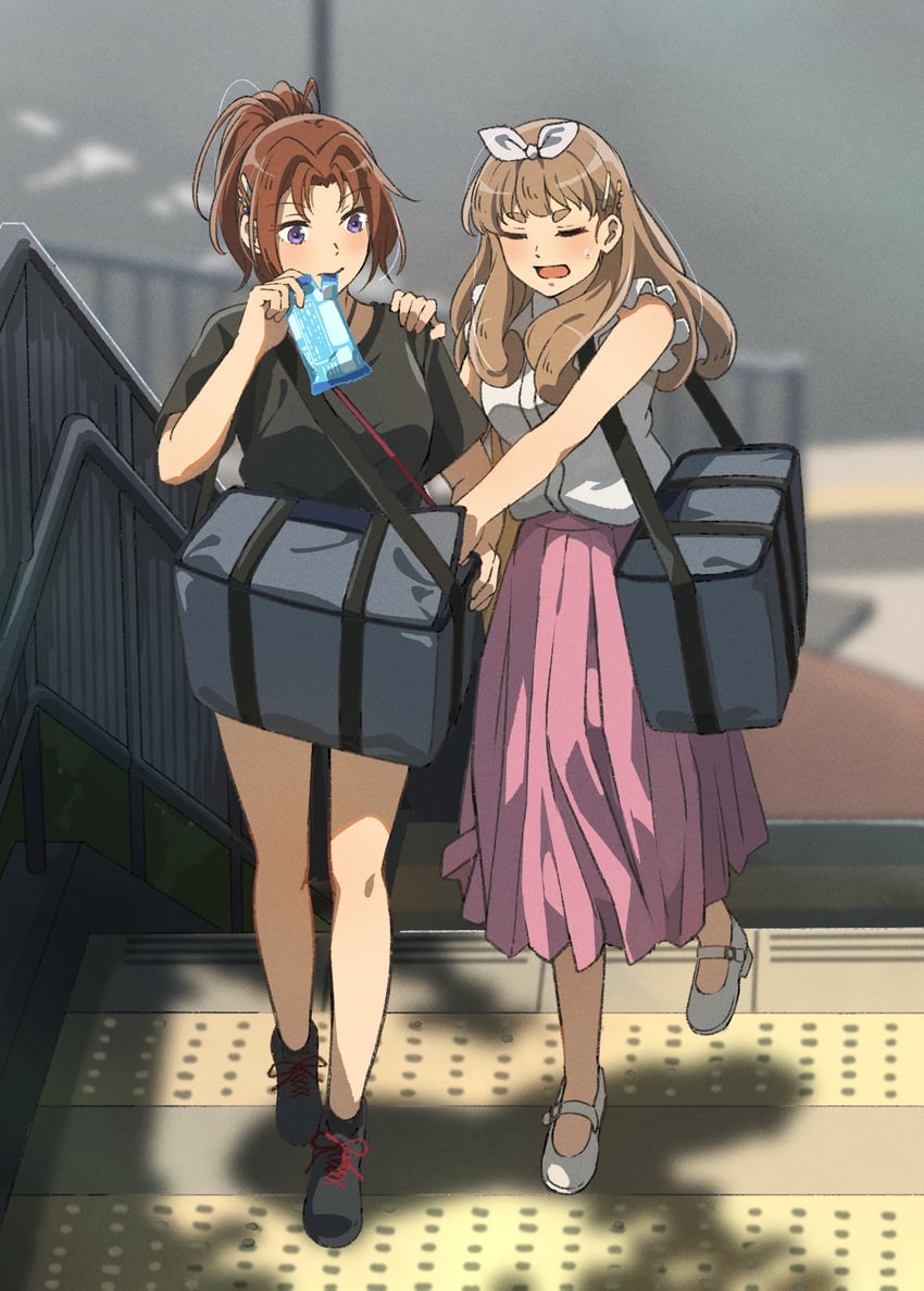 nakagawa natsuki and yoshikawa yuuko (hibike! euphonium) drawn by fuyuhino