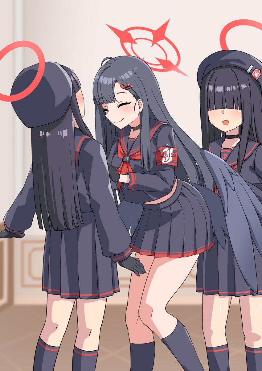 ichika and justice task force member (blue archive) drawn by 172cm