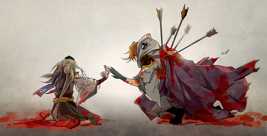 ima-no-tsurugi and iwatooshi (touken ranbu) drawn by nuriko-kun