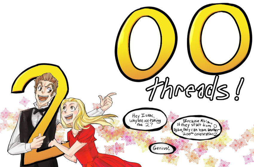 miria harvent and isaac dian (4chan and 1 more) drawn by drawfag