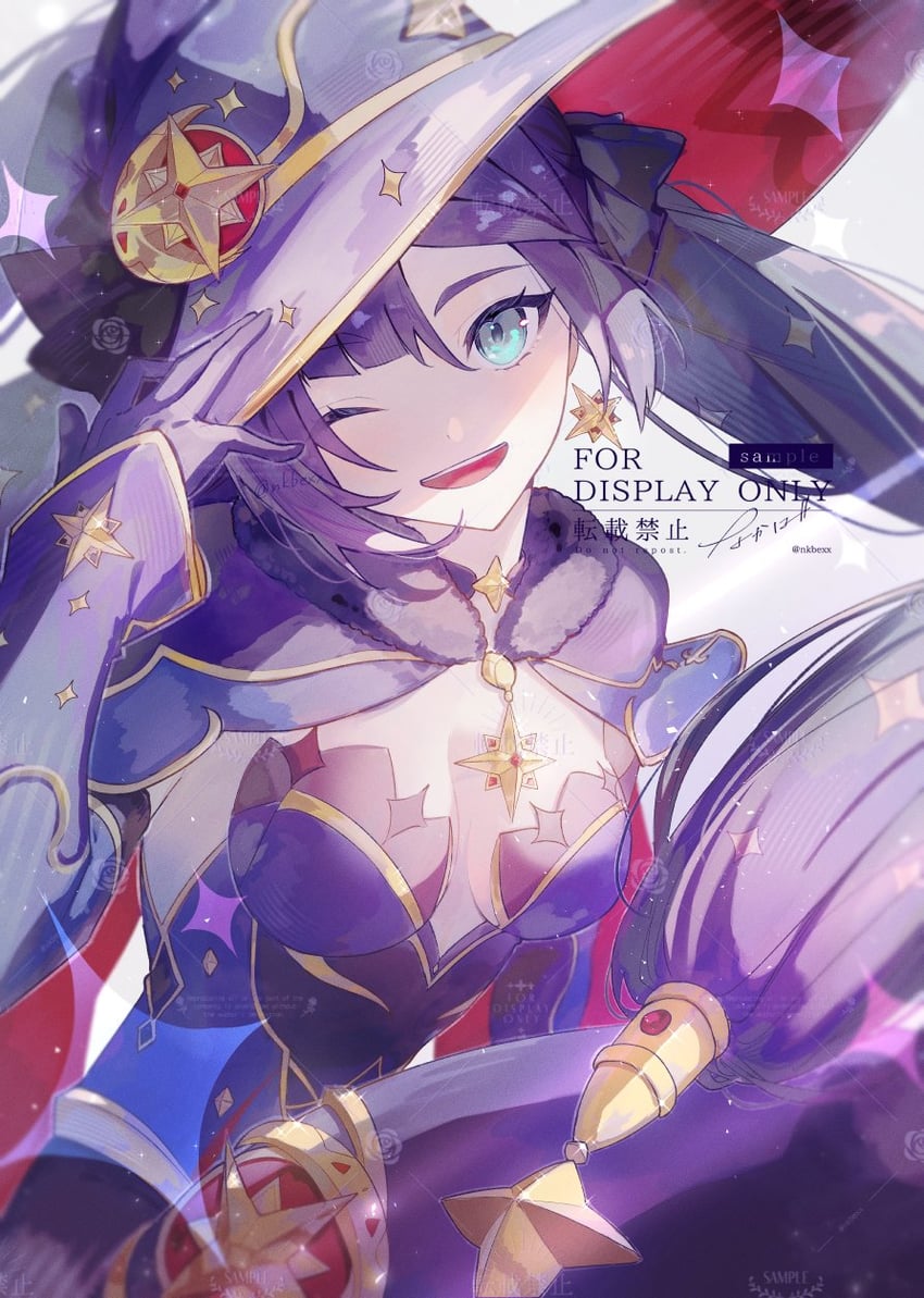 mona (genshin impact) drawn by nakaba_(mode)
