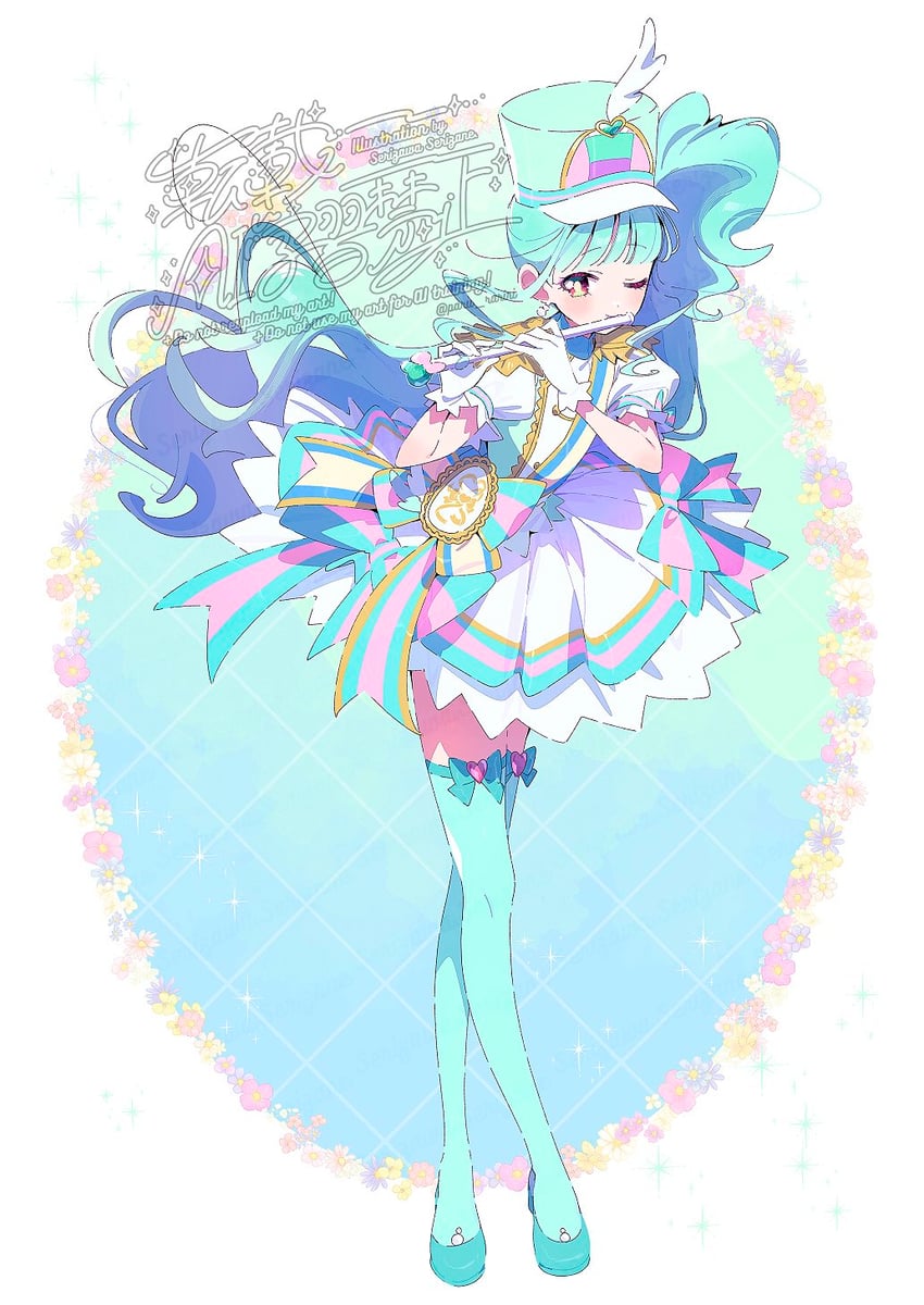 nekoyashiki mayu and cure lillian (precure and 1 more) drawn by serizawa_serizane