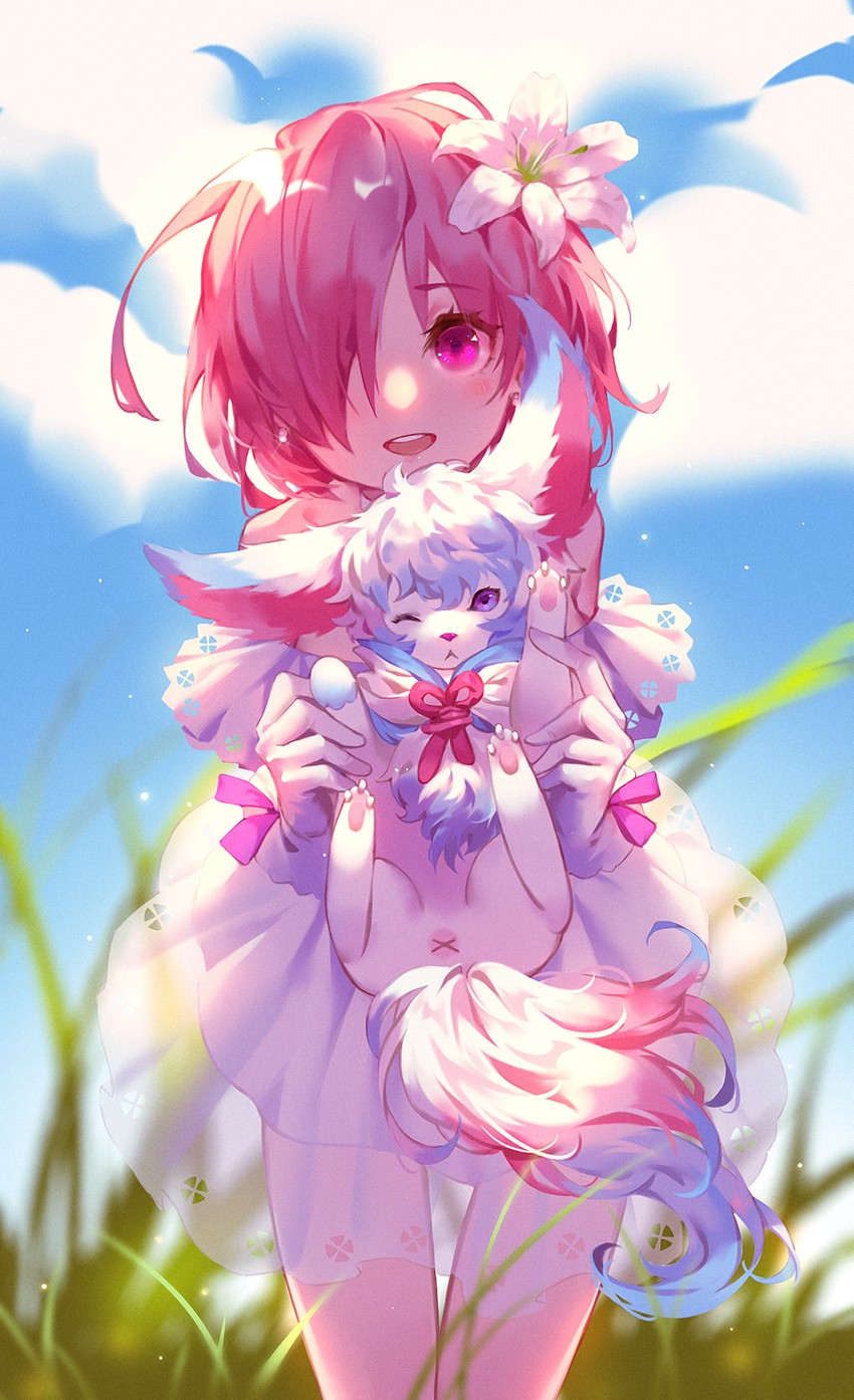 mash kyrielight and fou (fate and 1 more) drawn by timmy_(tztime)