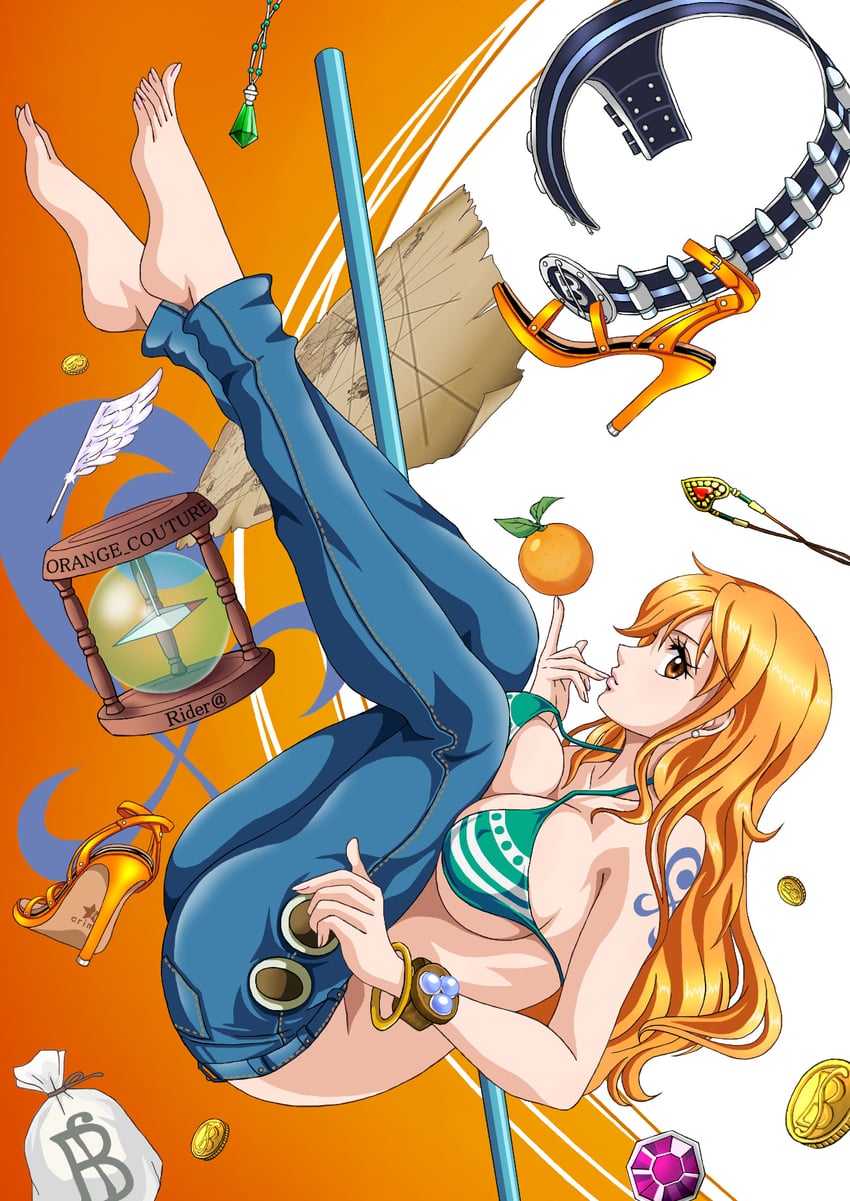 nami (one piece) drawn by rider_(orange_couture)