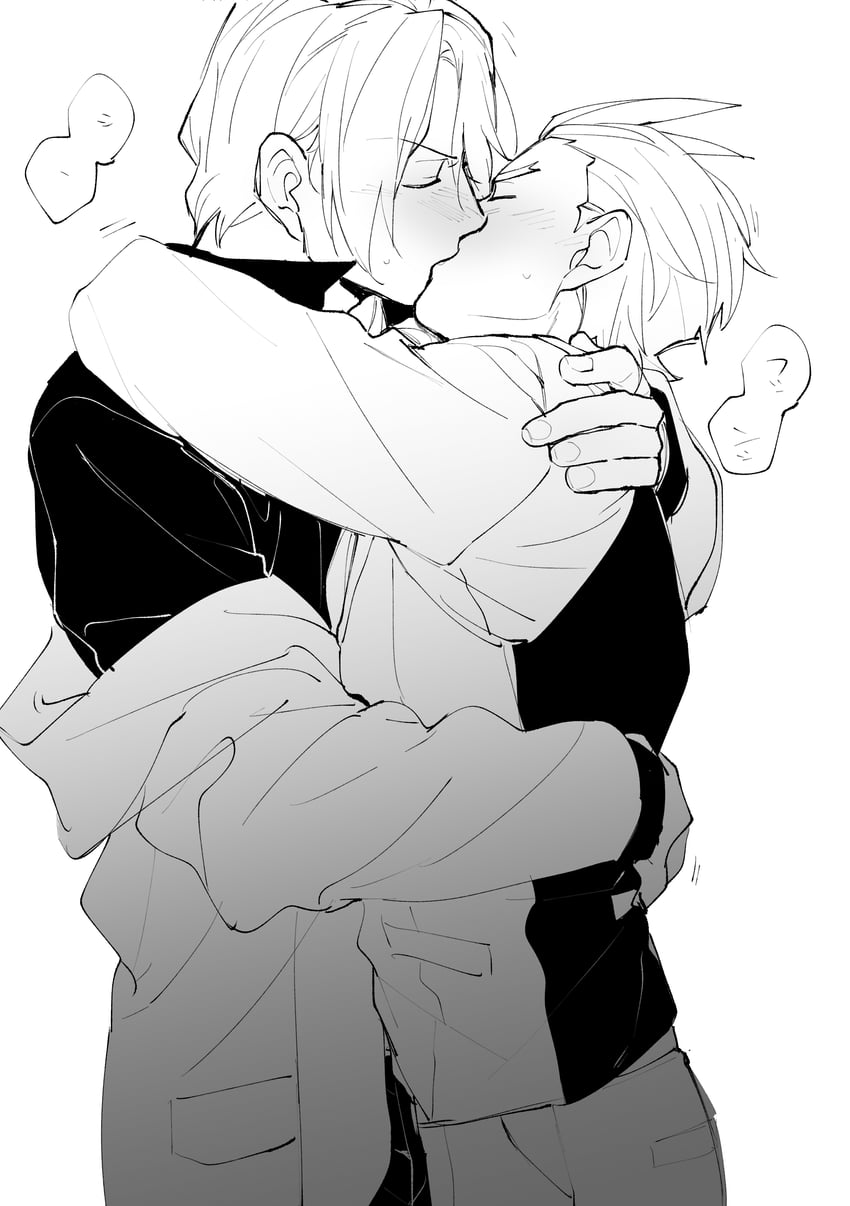 apollo justice and klavier gavin (ace attorney) drawn by nennen_(nene19515)
