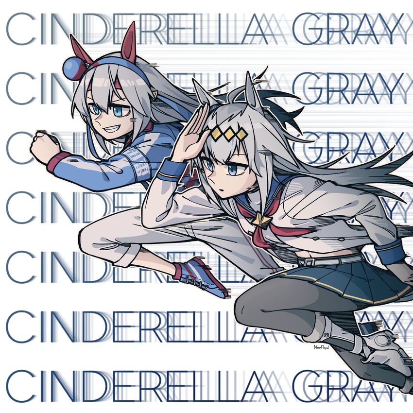 oguri cap and tamamo cross (umamusume and 1 more) drawn by neonfloyd