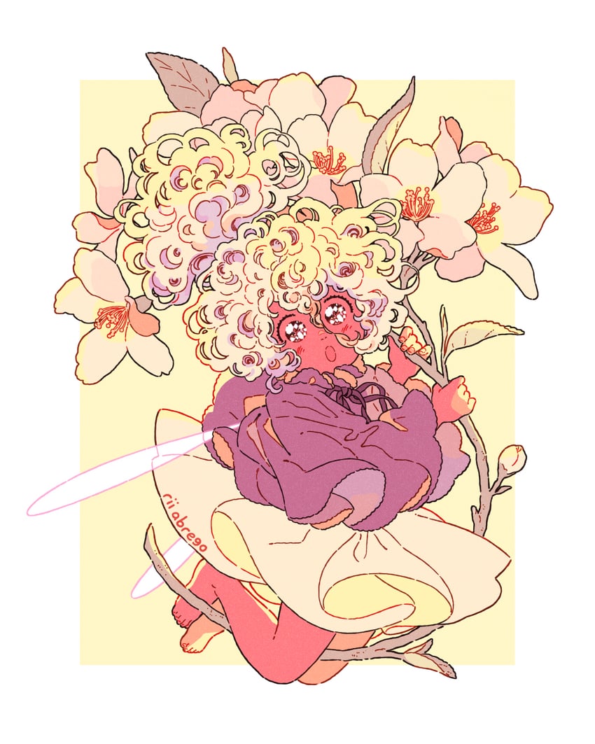 wisteria (the sprite and the gardener) drawn by rii_abrego