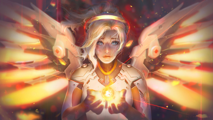 mercy (overwatch and 1 more) drawn by seiorai