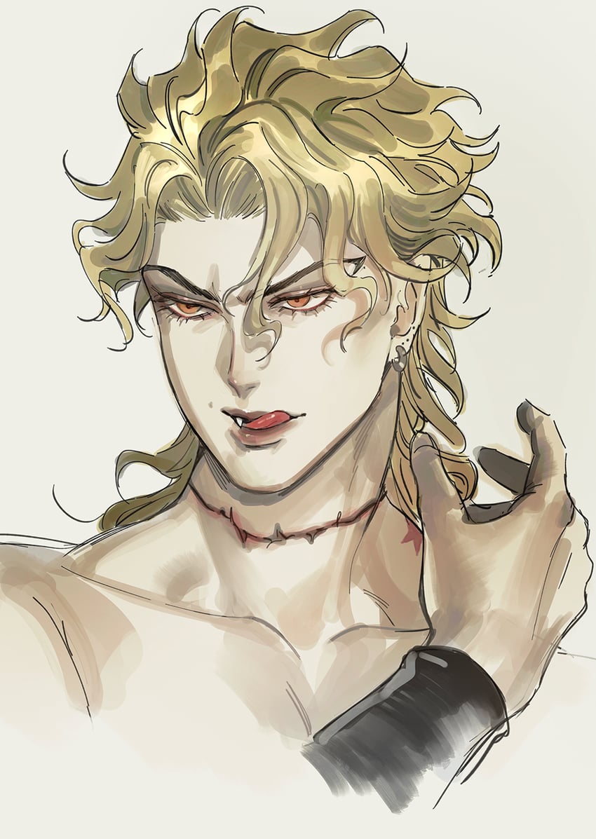dio brando (jojo no kimyou na bouken and 1 more) drawn by bustersiri