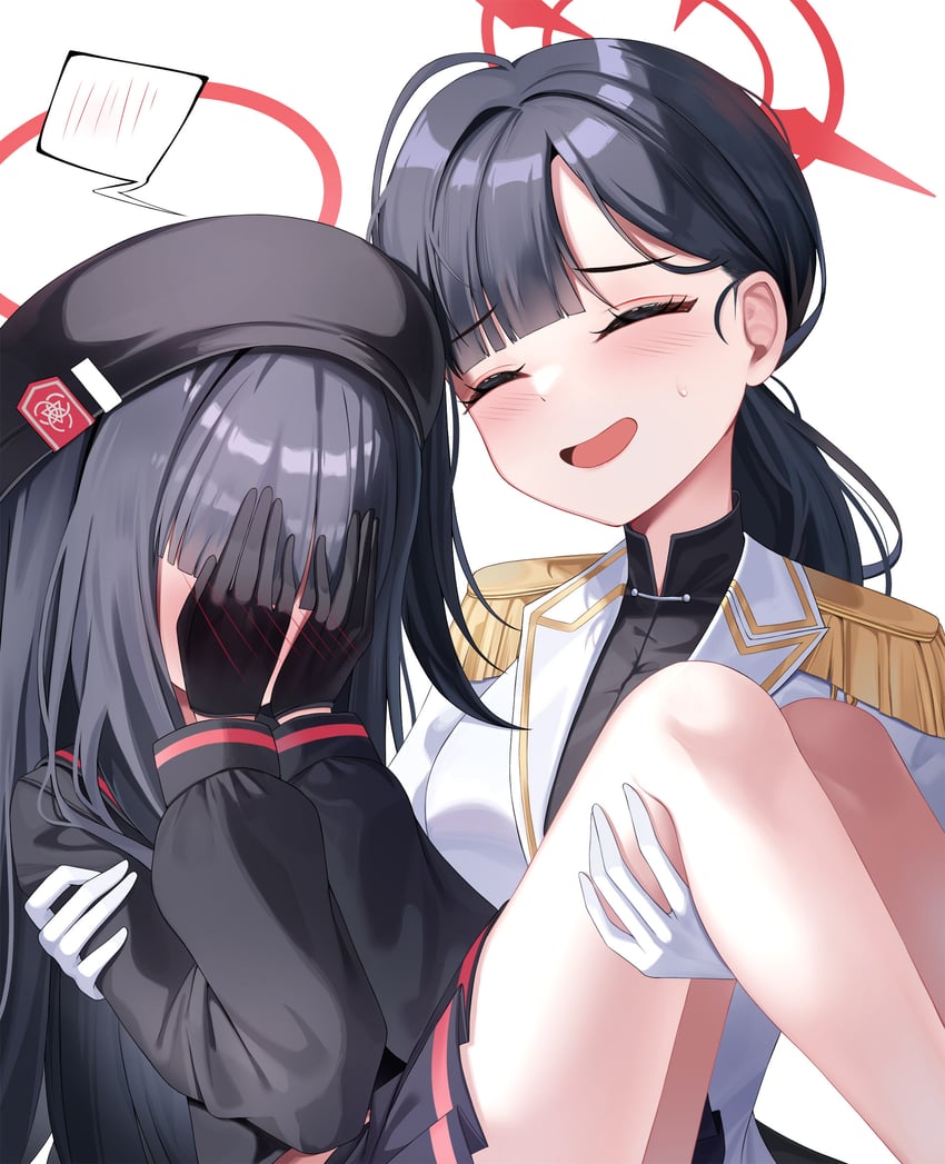 ichika and justice task force member (blue archive) drawn by chanpower233
