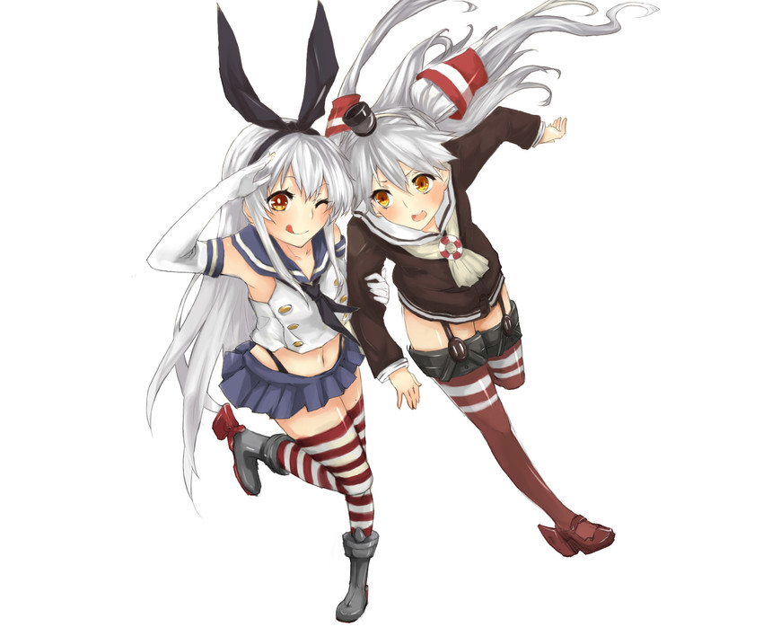 shimakaze and amatsukaze (kantai collection) drawn by yan_wen_zi