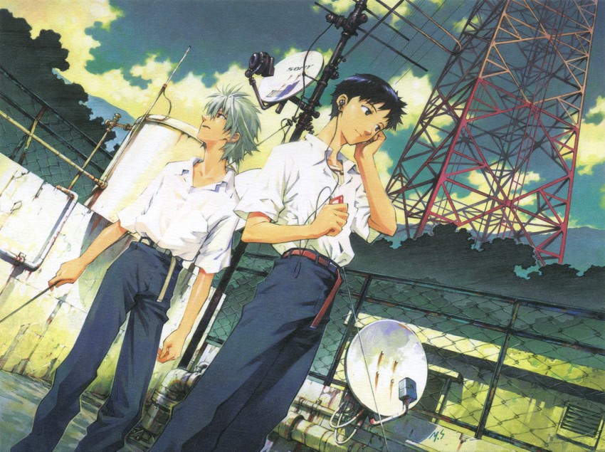 ikari shinji and nagisa kaworu (neon genesis evangelion and 1 more)