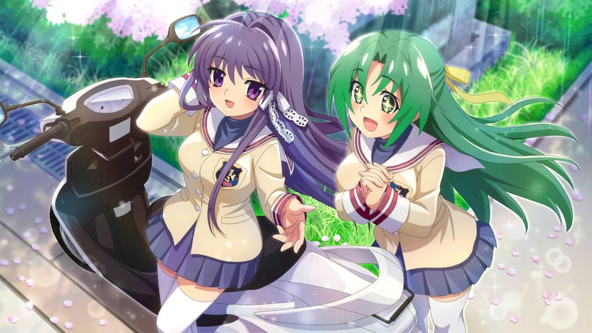 sonozaki shion and fujibayashi kyou (higurashi no naku koro ni and 2 more)