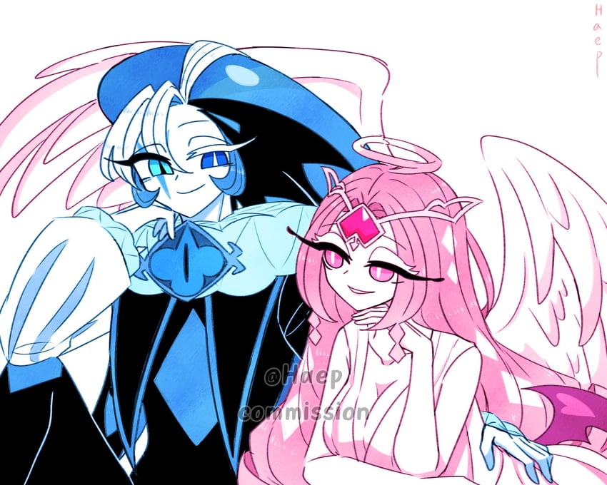 shadow milk cookie and eternal sugar cookie (cookie run and 1 more) drawn by haep0510
